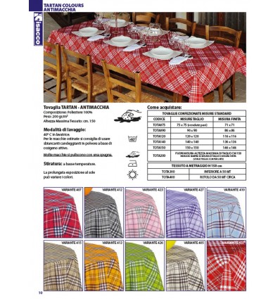 TOVAGLIE TARTAN  ANTIMACCHIA