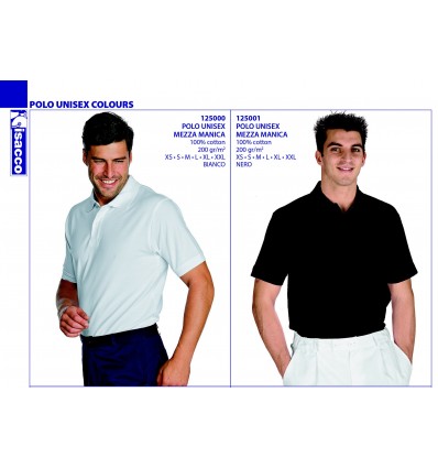 POLO UNISEX MEZZA  MANICA B.